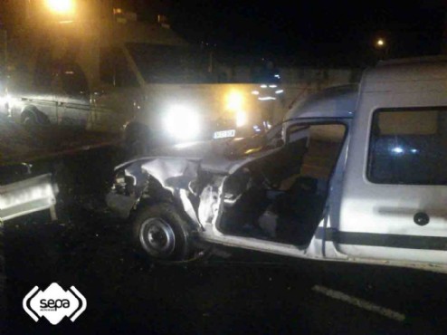 En la imgen los vehculos implicados en el accidente