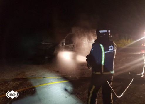 Un momento de la intervencin llevada a cabo en Mieres