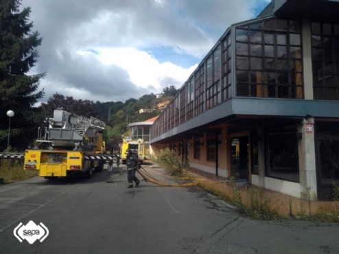 Los bomberos en el lugar de la intervencin