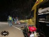 Bomberos de Villaviciosa en el lugar del accidente de trfico en la carretera de Sietes.