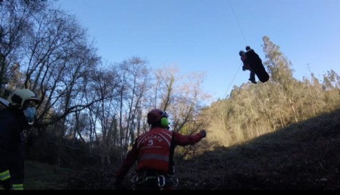 Rescate de senderista herida en Villaviciosa