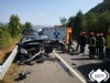 Bomberos en el accidente de Laviana.