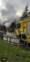 Bomberos en La Raya, Aller.