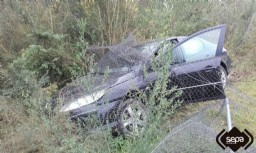 Zona del accidente en la AS-119 en San Martn del Rey Aurelio.