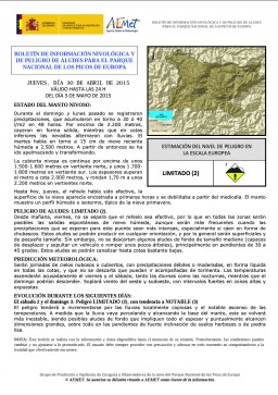 Boletn nivolgico de AEMET