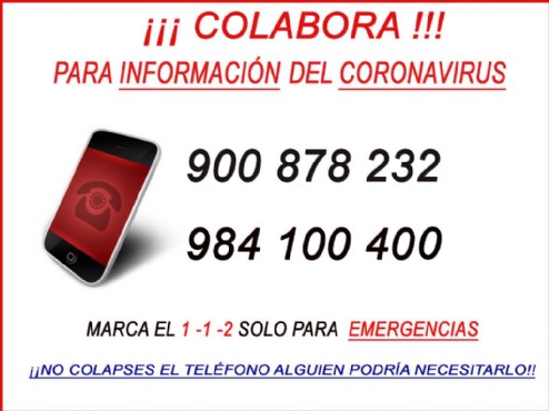 COLABORA NO COLAPSES EL 112 ALGUIEN PODRIA NECESITARLO