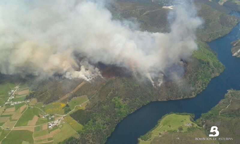 Foto area de incendio en Villar de Serandinas