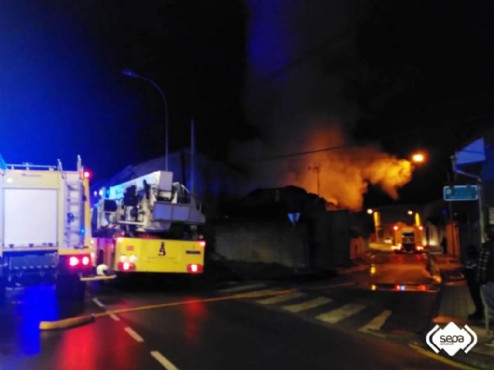 Incendio urbano registrado en Langreo