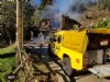 Intervención de Bomberos de Mieres en el incendio de La Espina, Langreo.