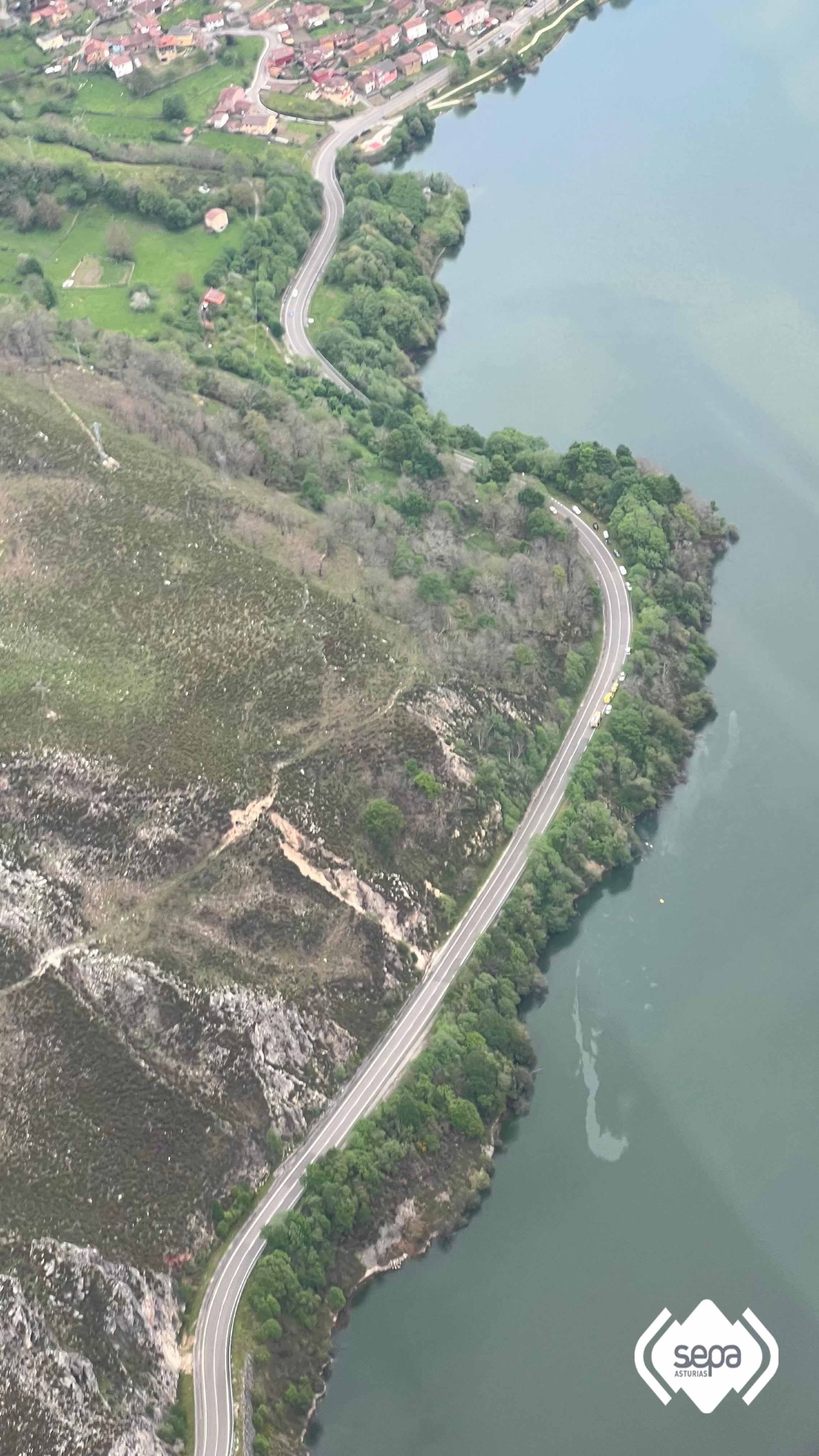 Lugar del accidente en Caso.