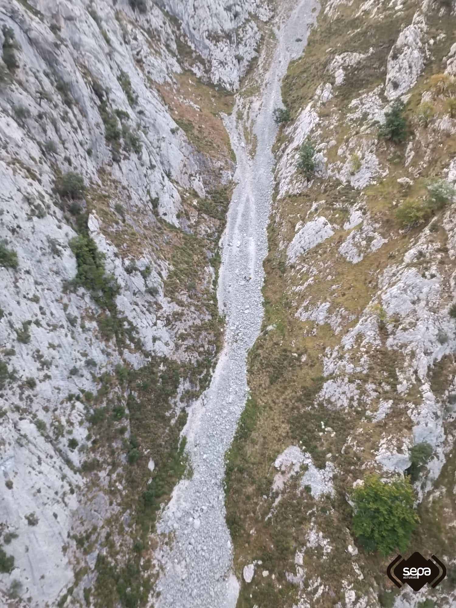 Lugar del Cares en el que se encontraban ambos varones alemanes.