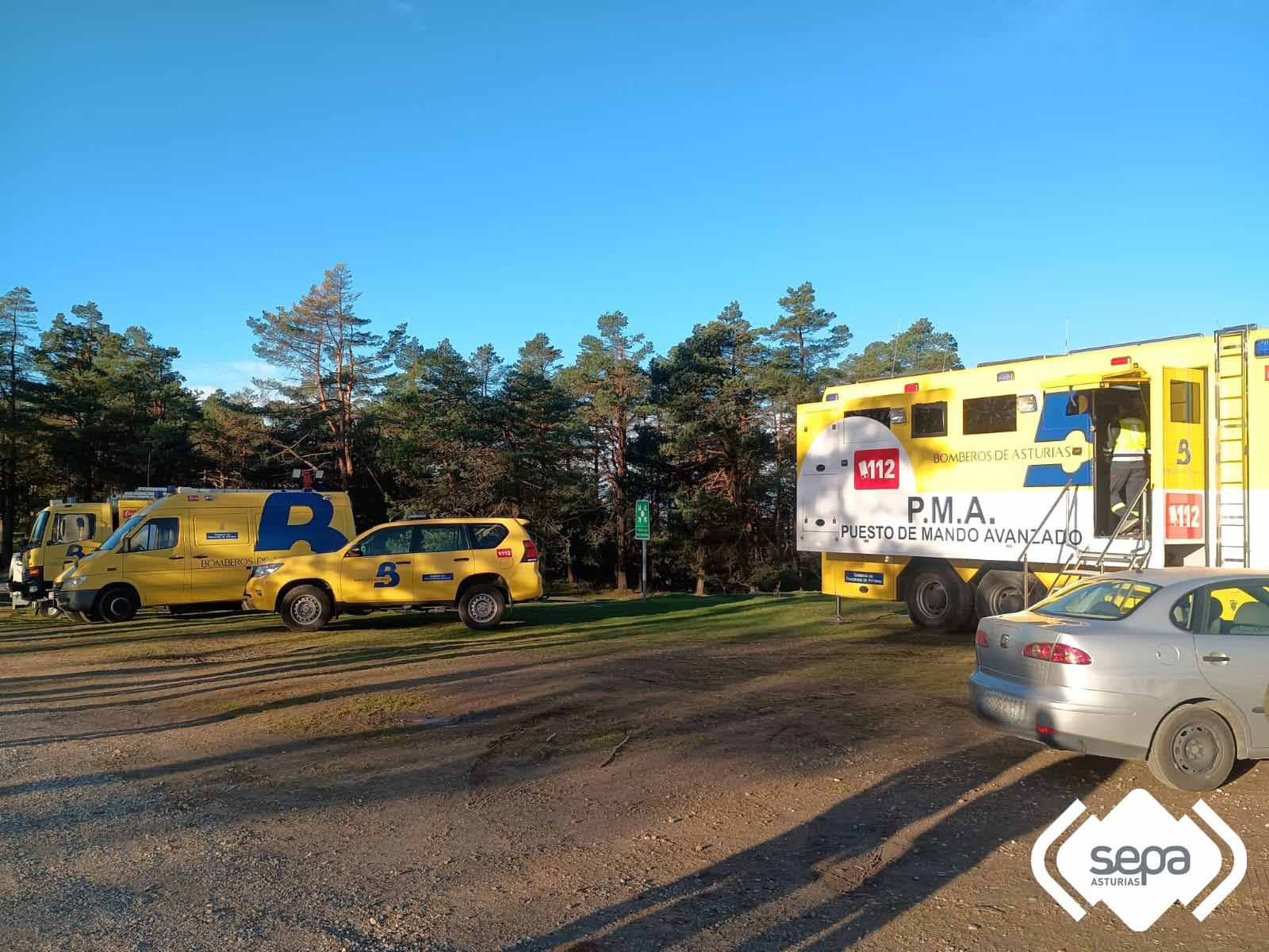 Puesto de Mando Avanzado en Tineo.