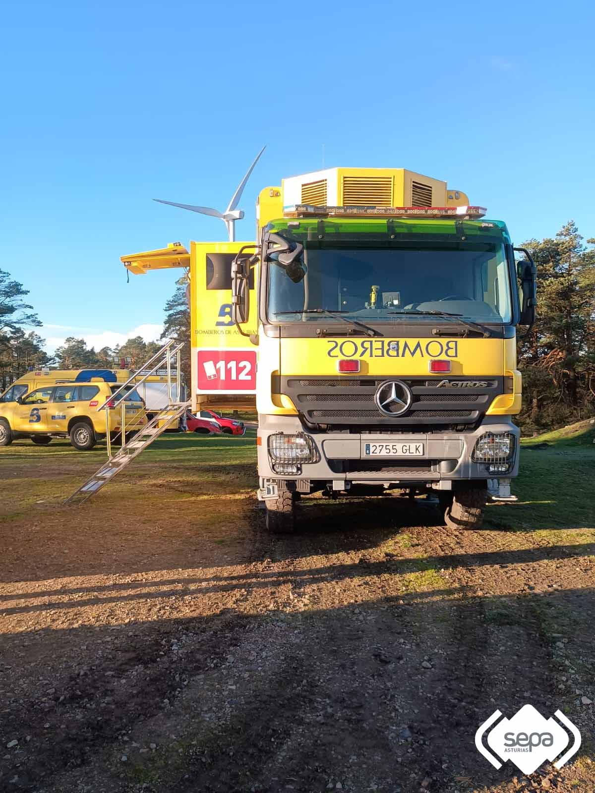 Puesto de Mando Avanzado en Tineo.