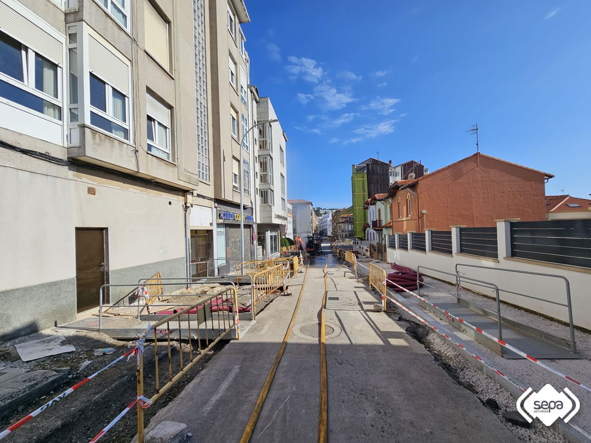 La calle afectada por la fuga