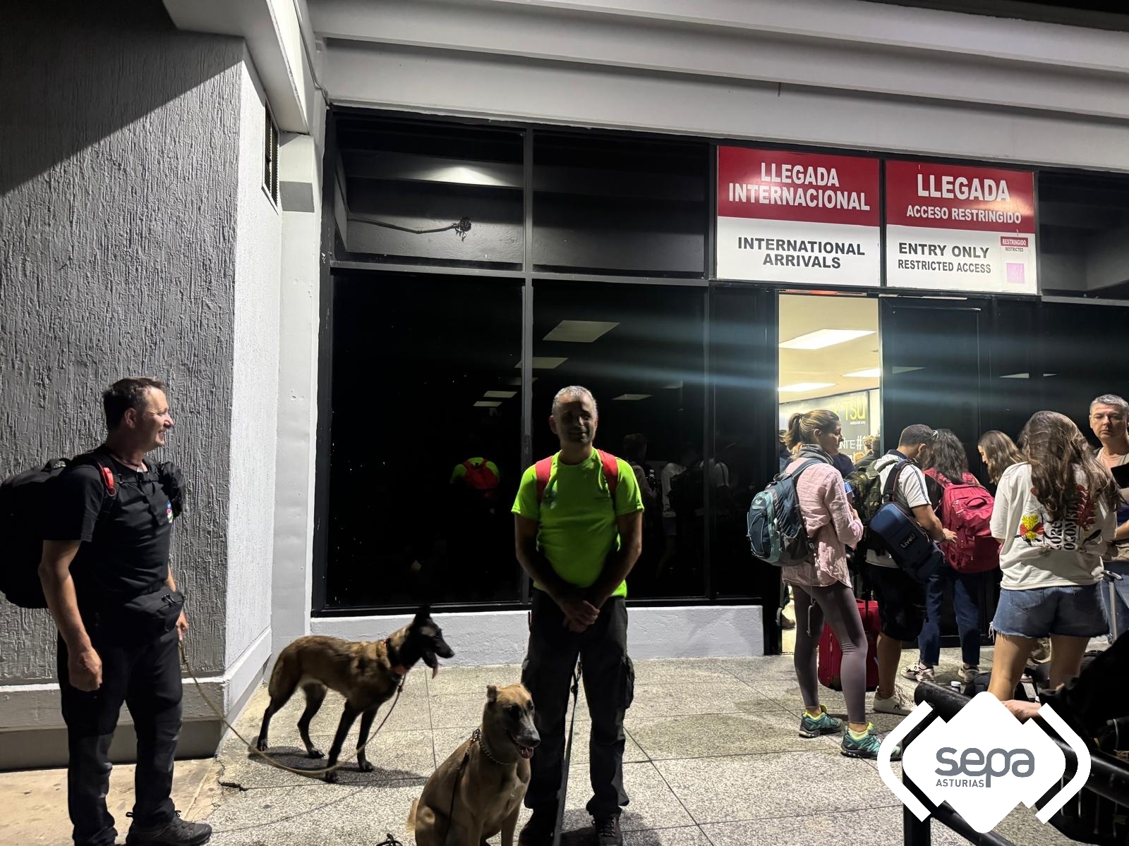 Llegada al aeropuerto.