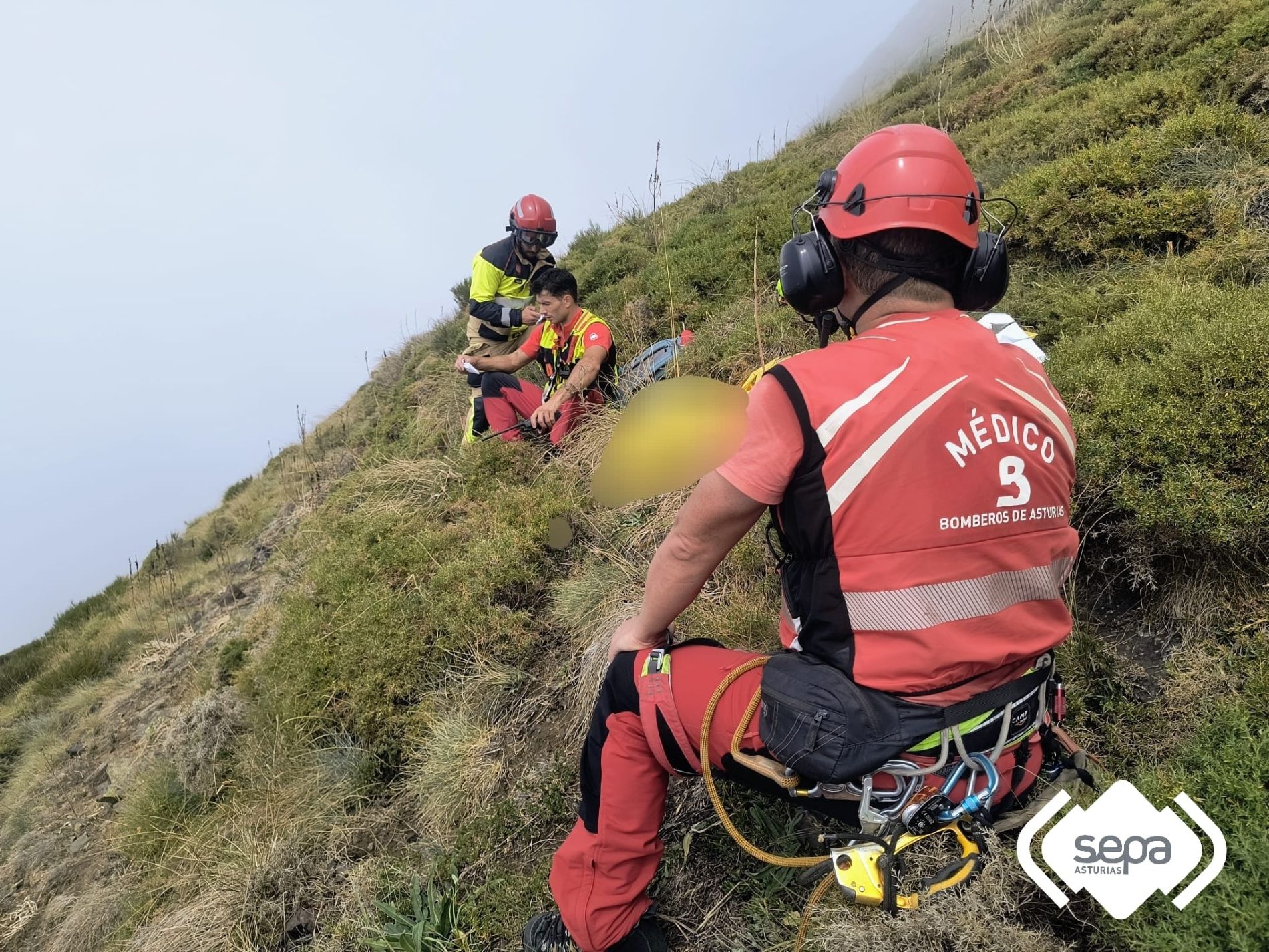 Lugar del accidente en Somiedo.