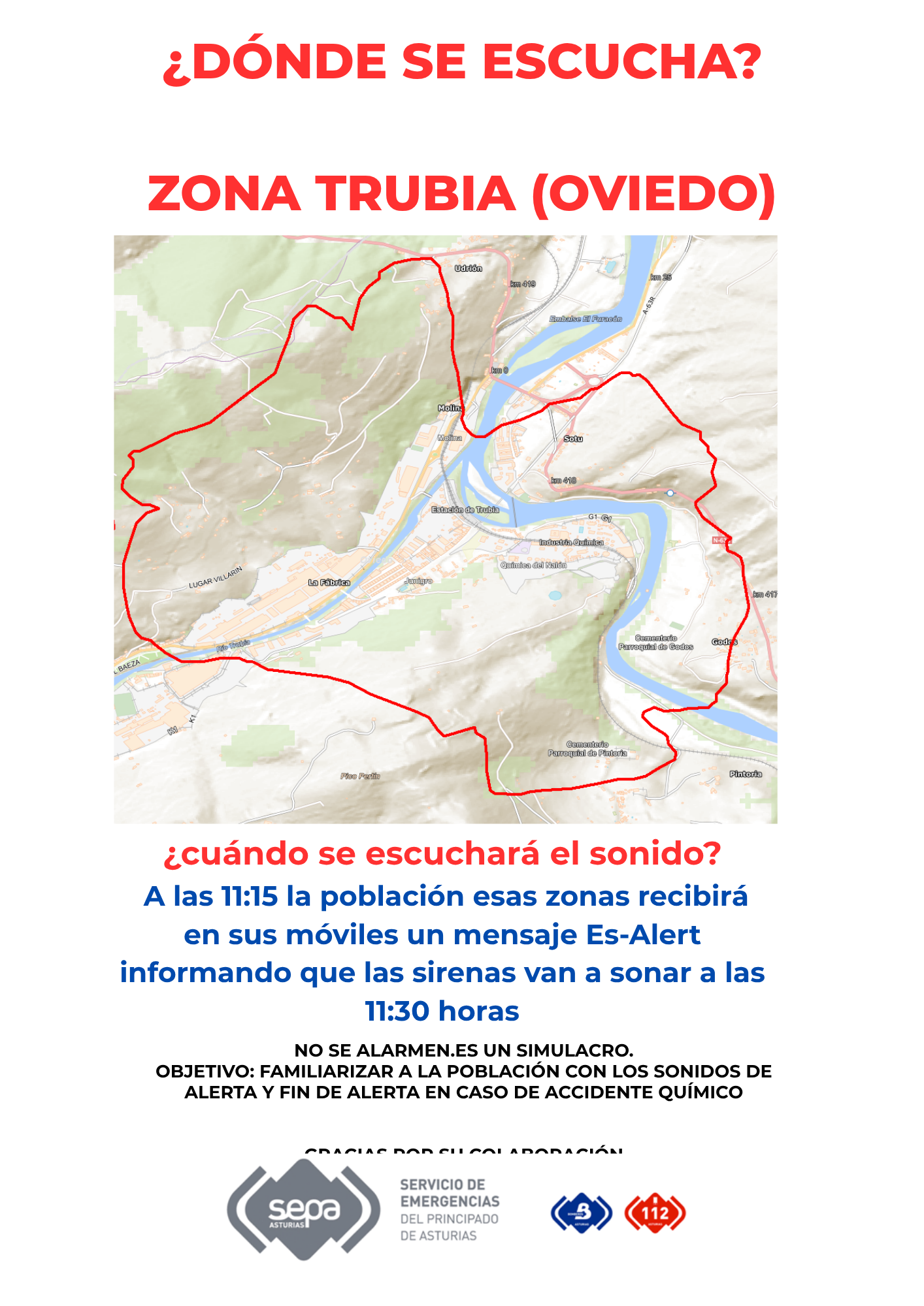 Sirenas zona Trubia - Oviedo
