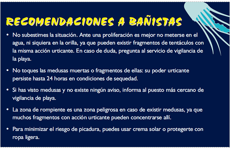 Recomendaciones a baistas