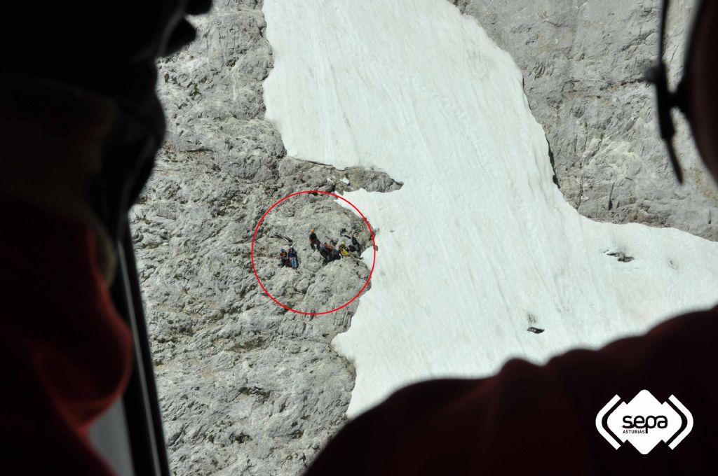 Un momento de la intervención de rescate