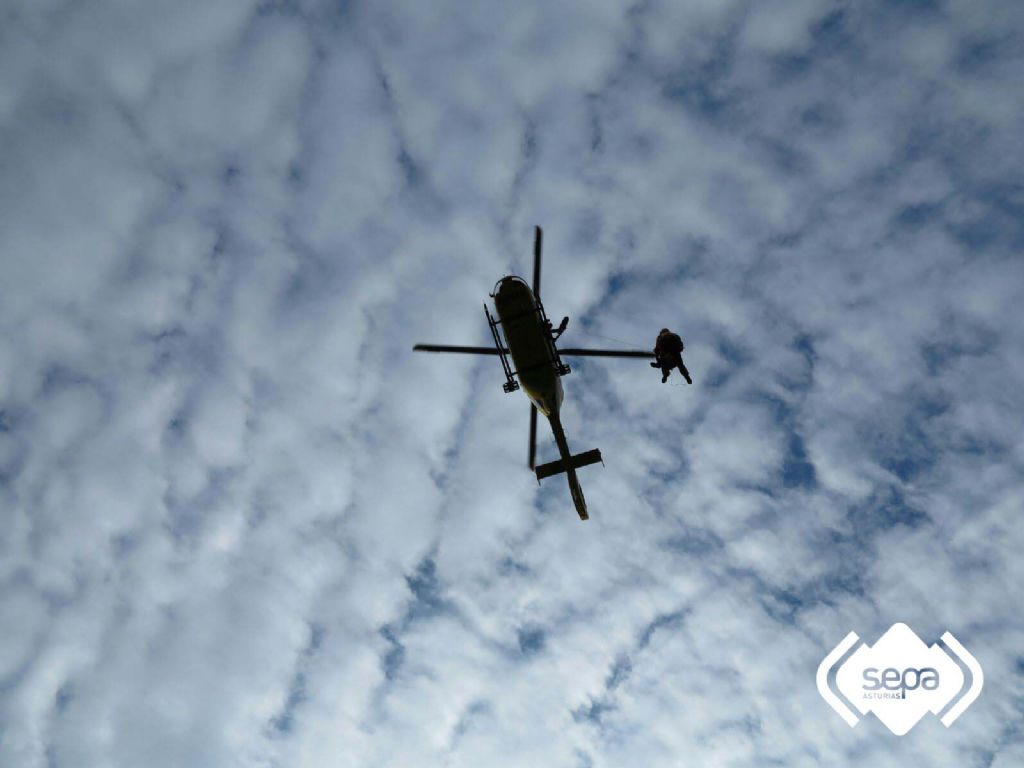 MOMENTO DEL RESCATE DE LA PEREGRINA EN LENA.